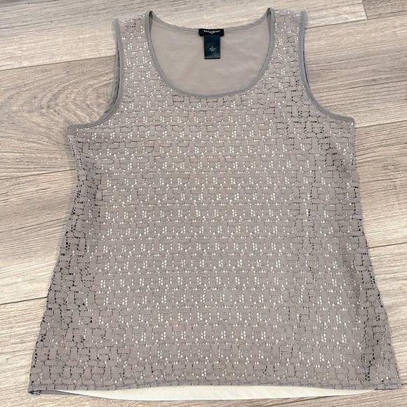 Ann Taylor Tops - Ann Taylor Lace Brown Tank Blouse Size Small